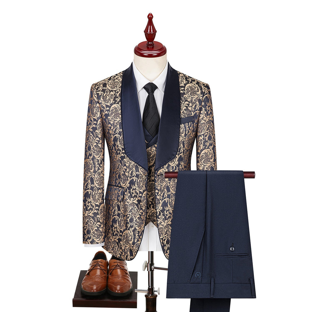 Herren 3-Teiliges Blumen Anzug Set | Hochzeit & Formelle Anlässe