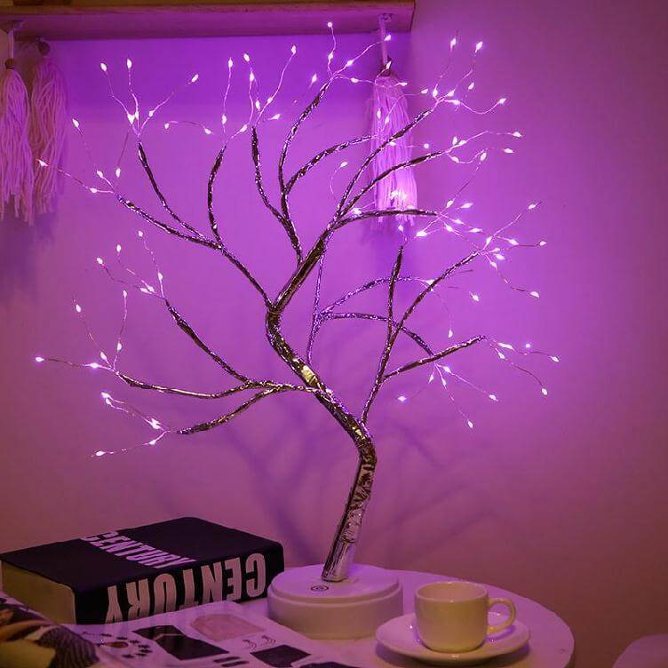 LED Tischlampe mit Kupferdraht – dimmbar & USB-aufladbar