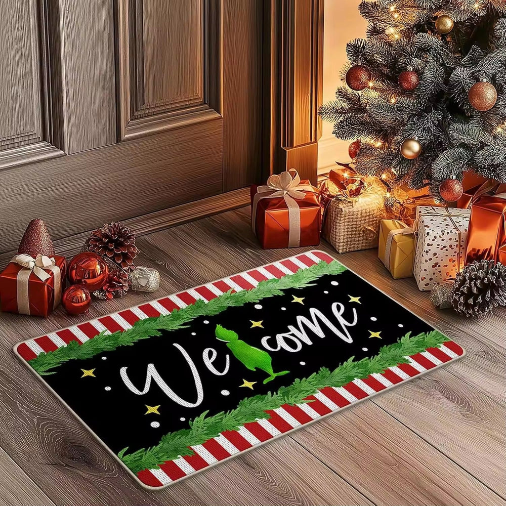 Weihnachtliche Willkommensmatte für den Eingangsbereich