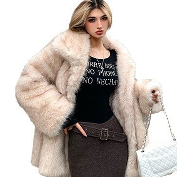 Damen Oversize Plüschjacke Mit Modernem Schnitt