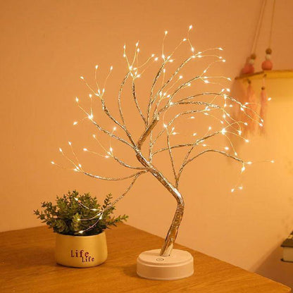 LED Tischlampe mit Kupferdraht – dimmbar & USB-aufladbar