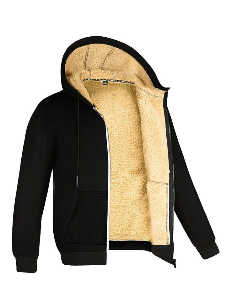 Herren Fleece Weste Mit Kapuze Und Futter