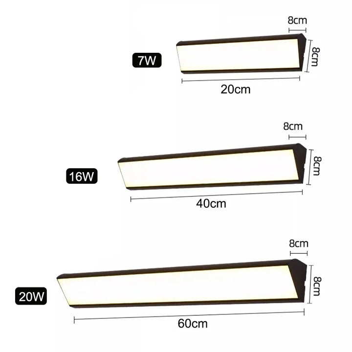 Schlichte Außenwandleuchte mit LED-Beleuchtung