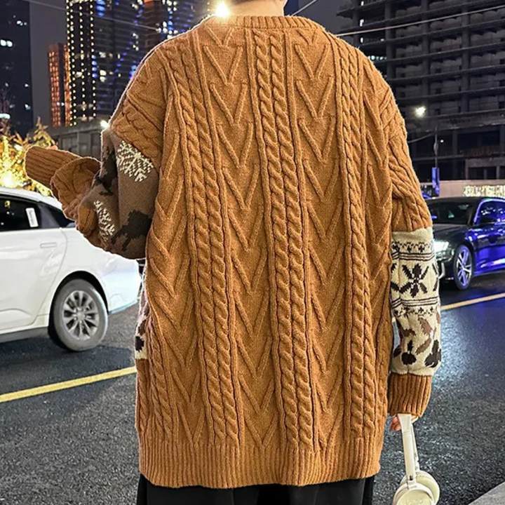 Herren Strickpullover Mit Lockerem Schnitt