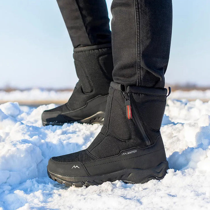Herren Schneestiefel Mit Wasserabweisendem Design Und Profilsohle