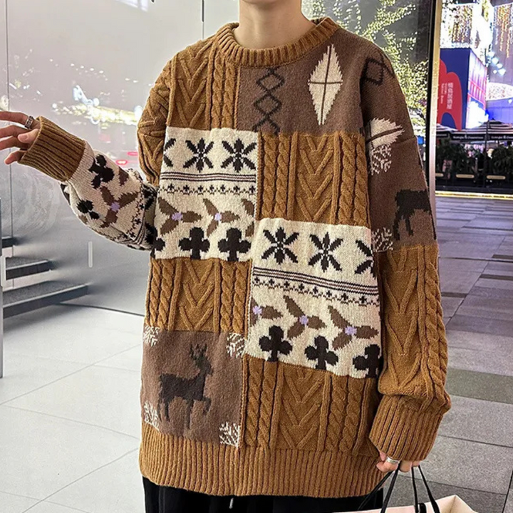 Herren Strickpullover Mit Lockerem Schnitt