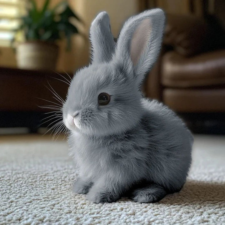 Fluffy Bunny Plüschhase – Kuscheliges Stofftier mit realistischen Details