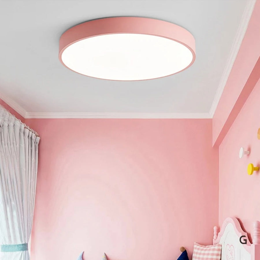 Nordische LED-Deckenleuchte aus Holz – Rundes Design im skandinavischen Stil