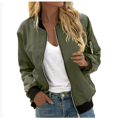 Damen Bomberjacke Mit Klassischem Design