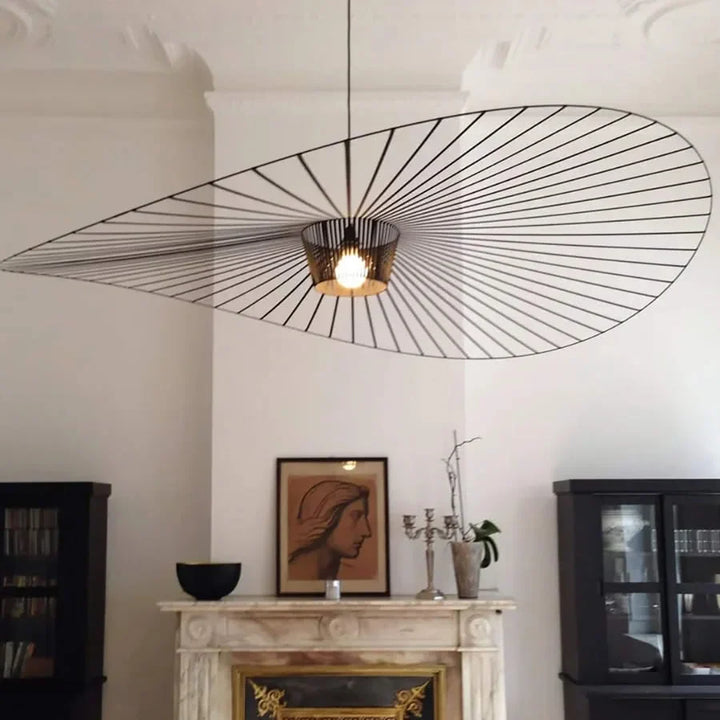 LED Pendelleuchte Vertigo im Strohhut-Design – vintage, modern & leicht