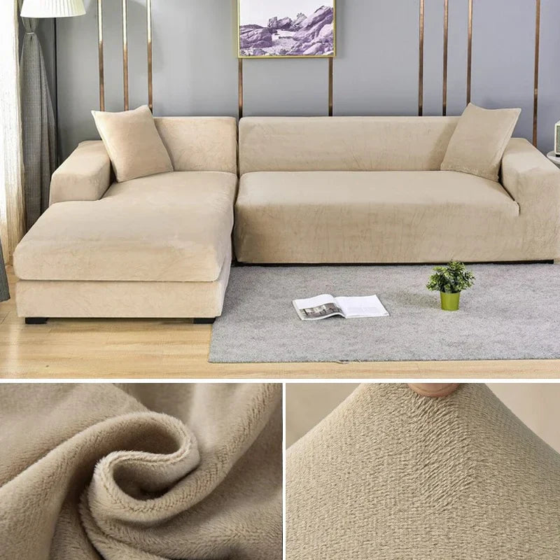 Elastischer Sofabezug mit edlem Look für stilvollen Schutz im Wohnzimmer