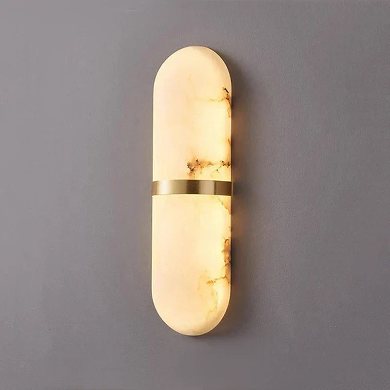 Skandinavische moderne LED-Wandleuchte mit Steinoptik für Wohnzimmer