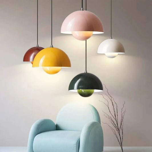 Dänische Pendelleuchte Blumenkopf – modern, floral & E27-kompatibel