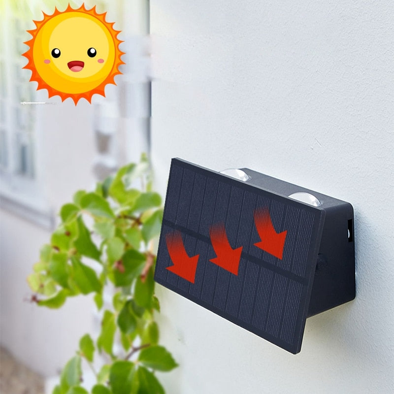 Elegante moderne Solar-Wandleuchte für stilvolle Außenbereiche