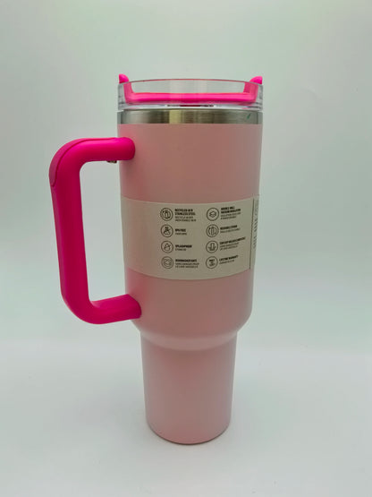 Isolierter Edelstahl-Trinkbecher mit Henkel & Deckel