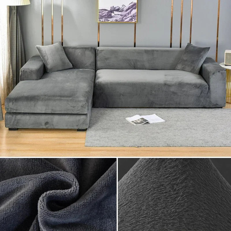 Elastischer Sofabezug mit edlem Look für stilvollen Schutz im Wohnzimmer