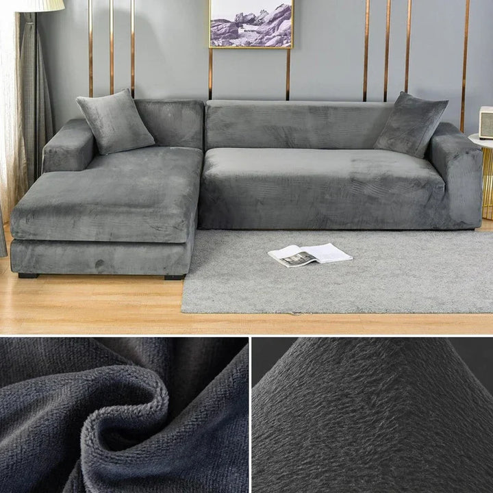 Elastischer Sofabezug mit edlem Look für stilvollen Schutz im Wohnzimmer