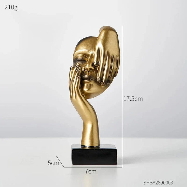 Abstrakte Gesichts-Skulptur als zeitloses Wohnaccessoire in schlichter Optik