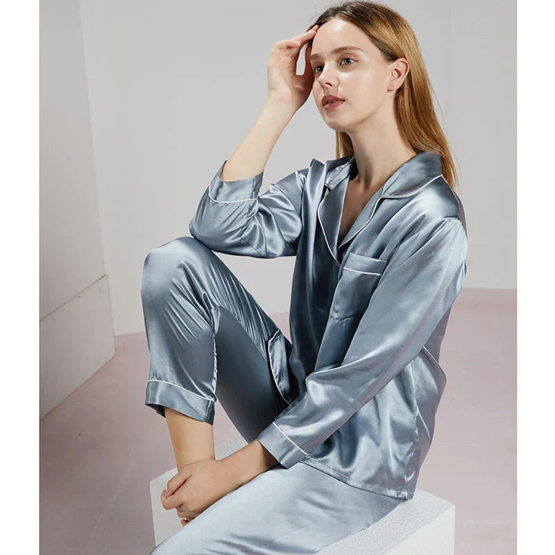 Damen Pyjama Set Aus Wildlederoptik Mit Zipp Details