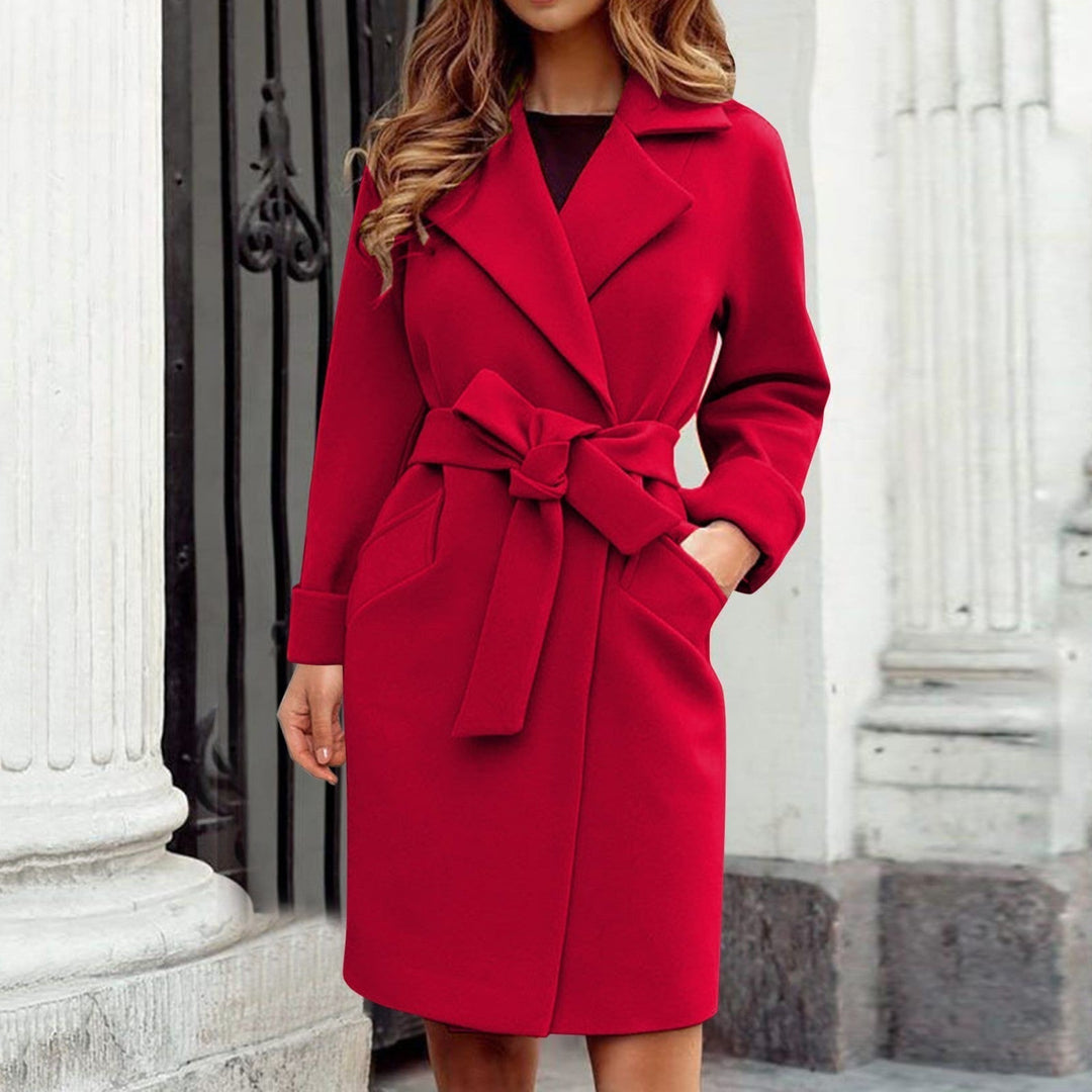 Damen Trenchcoat Mit Bindegürtel Und Klassischem Revers