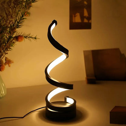 Moderne Spiral-Schreibtischlampe mit einstellbarer Intensität – Stilvolle Beleuchtung für Ihr Zuhause