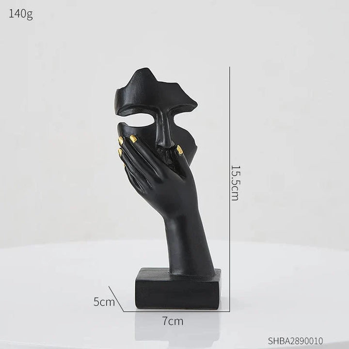 Deko Skulptur Resin Abstraktes Gesicht