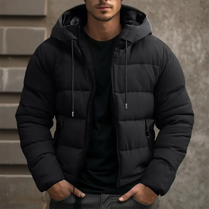 Herren Pufferjacke Mit Kapuze Für Winter