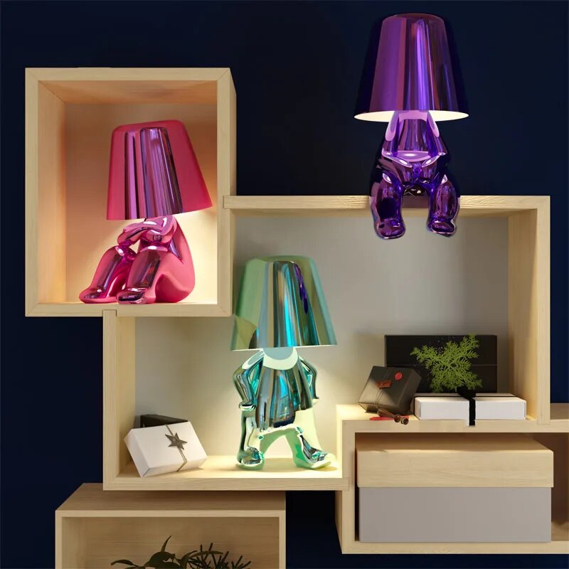 Resin LED Tischlampe im modernen Denker-Design