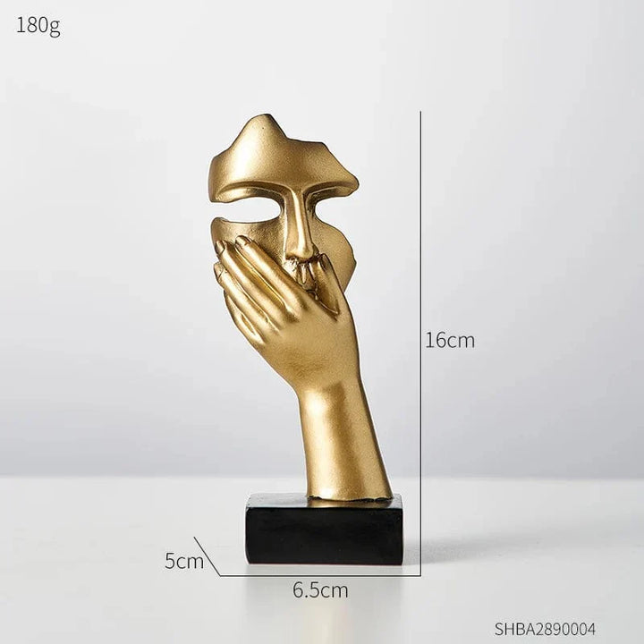 Deko Skulptur Resin Abstraktes Gesicht