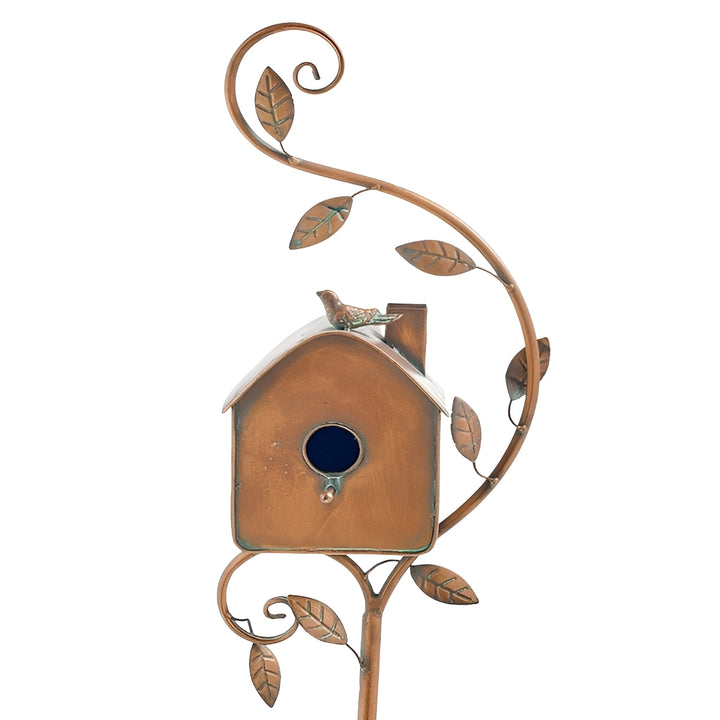 Gartenstecker Metall Mit Vogelhausmotiv