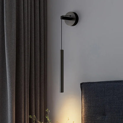 Höhenverstellbare Wandleuchte aus Kupfer mit warmem LED-Licht für Schlafzimmer und Flur