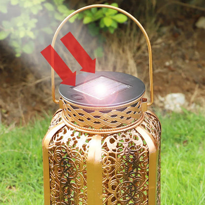 Vintage dekorative Solar-Gartenlaterne für stilvolle Außenbereiche