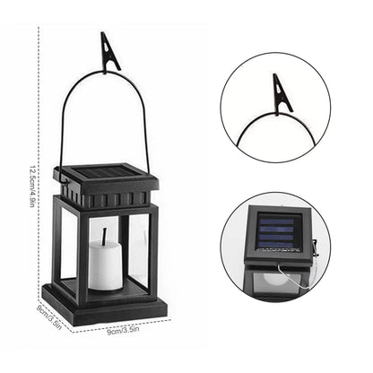Solarbetriebene Retro-Gartenlaterne mit LED-Kerzenlicht für stimmungsvolle Nächte