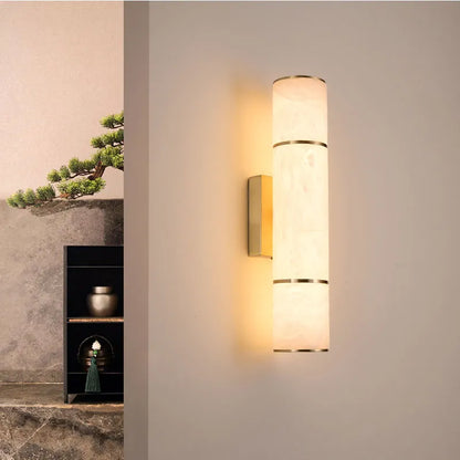 Luxuriöse moderne LED-Wandleuchte mit Steinoptik für Wohnzimmer