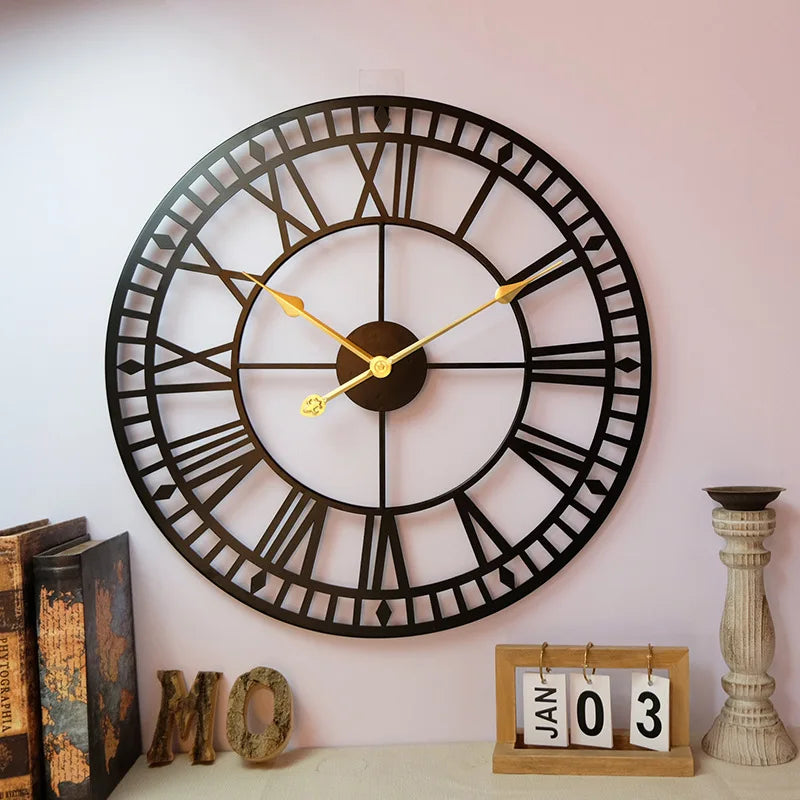 Moderne Übergroße Schwarze Wanduhr – Zeitlose Eleganz für Ihr Zuhause
