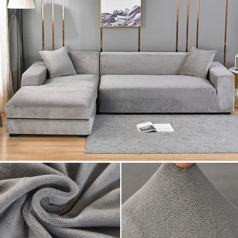 Elastischer Sofabezug mit edlem Look für stilvollen Schutz im Wohnzimmer