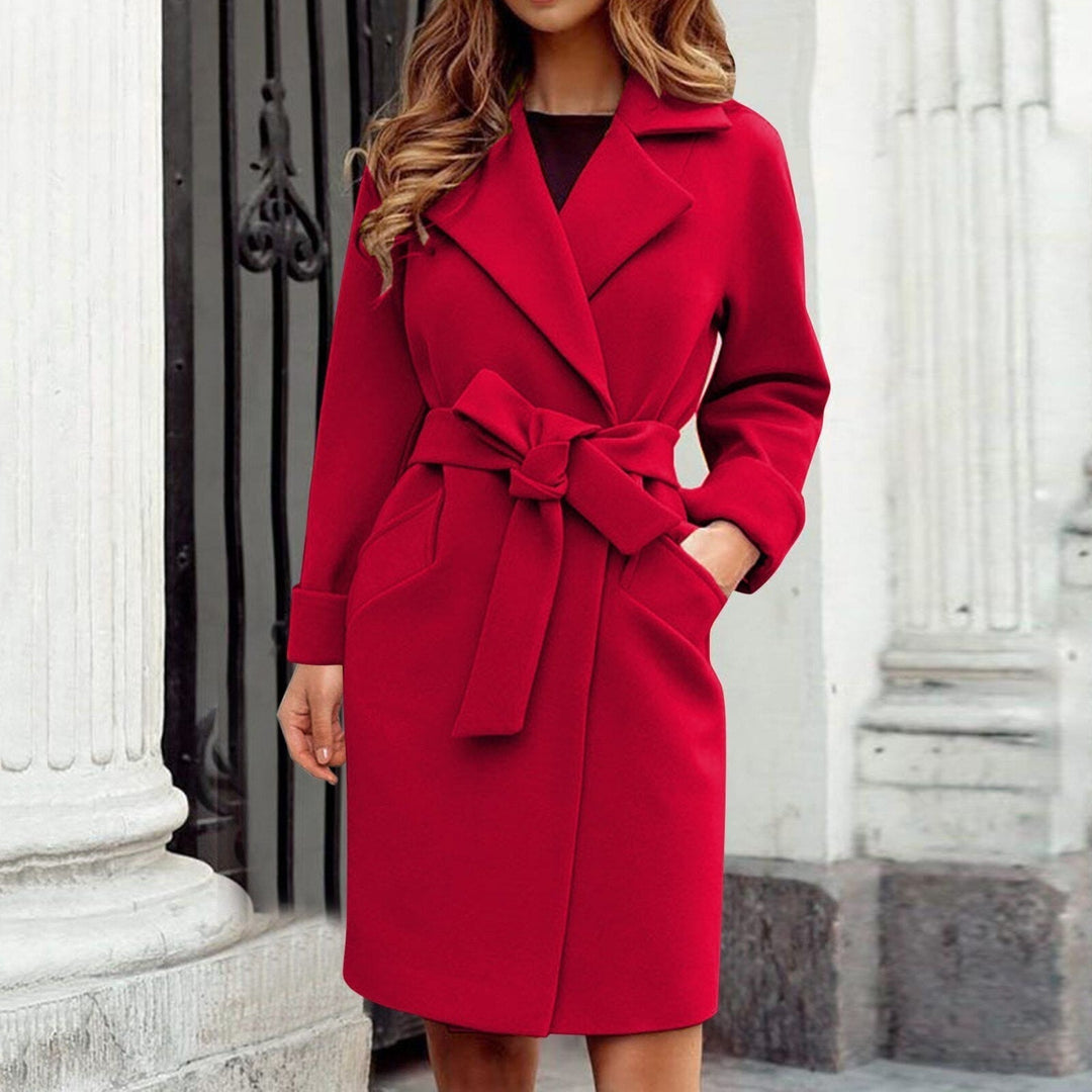 Damen Trenchcoat Mit Bindegürtel Und Klassischem Revers