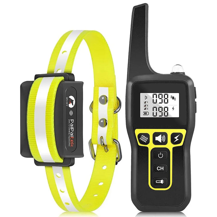 Wasserdichtes Hunde-Trainingshalsband mit Fernbedienung und Anti-Bell-Funktion