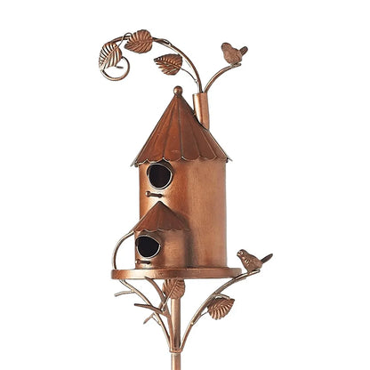 Dekoratives wetterfestes Vogelhaus mit Stab für stilvolle Gartengestaltung