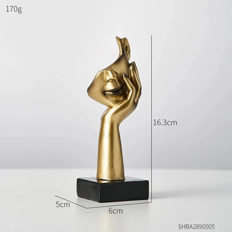 Deko Skulptur Resin Abstraktes Gesicht