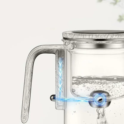 Elegante Glasteekanne mit Edelstahl-Infuser