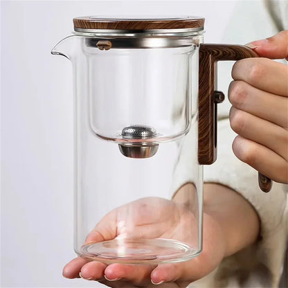 Elegante Glasteekanne mit Edelstahl-Infuser