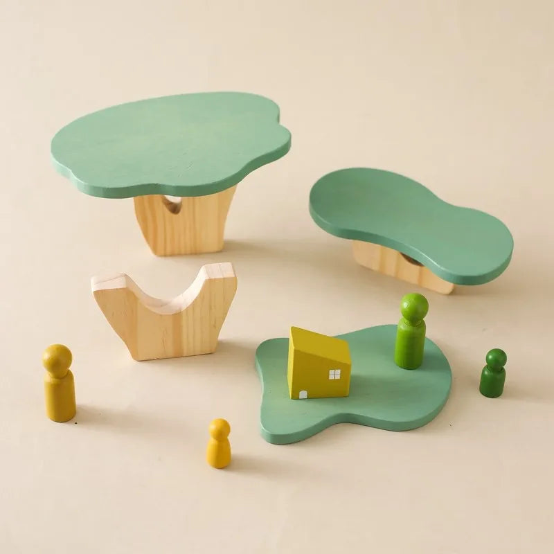 Montessori Baum-Block Spielzeug aus Holz – Dekorativ und lehrreich