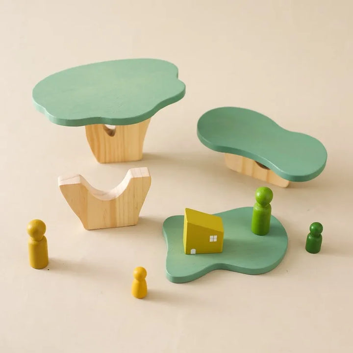 Montessori Baum-Block Spielzeug aus Holz – Dekorativ und lehrreich