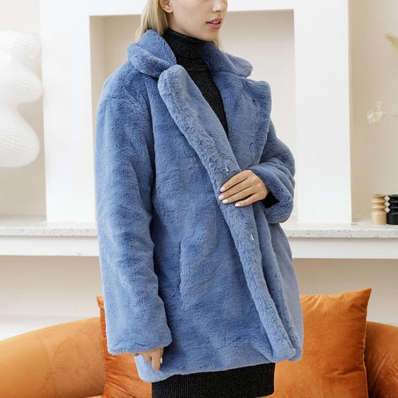 Damen Mantel Mit Reverskragen Und Weichem Design