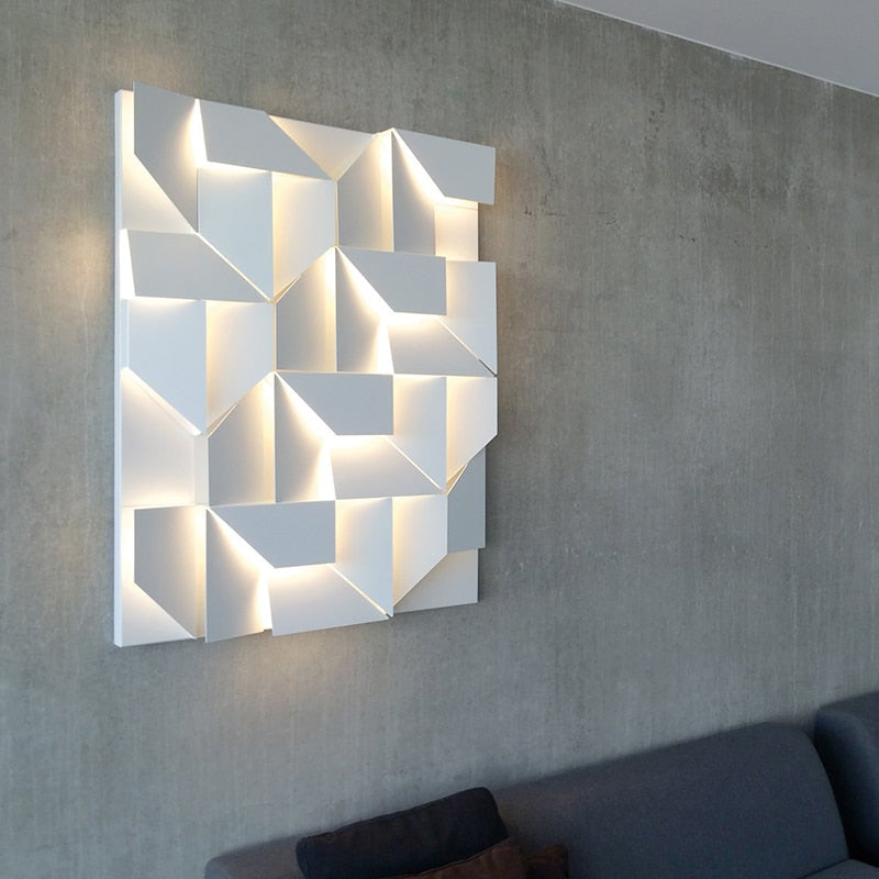 Elegante, moderne 3D-LED-Wandleuchte