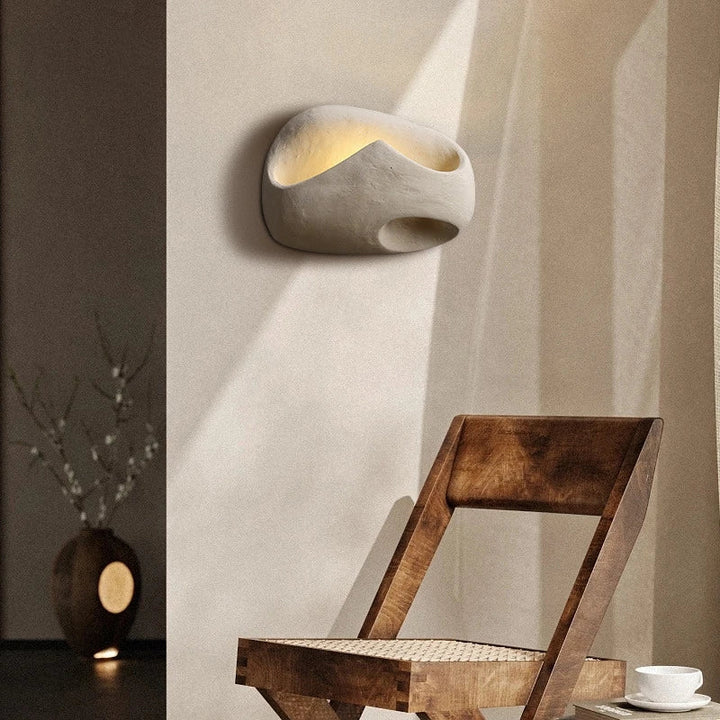 Minimalistische moderne LED-Wandleuchte im Wabi-Sabi-Stil für Wohnzimmer