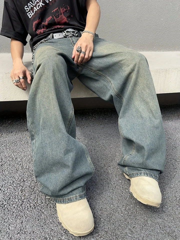 Herren Baggy Jeans Im Streetwear Stil