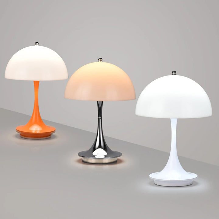 Dänische Pilz-Tischlampe im nordischen Stil mit kabelloser Ladung
