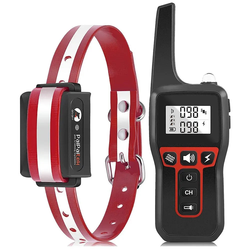 Wasserdichtes Hunde-Trainingshalsband mit Fernbedienung und Anti-Bell-Funktion